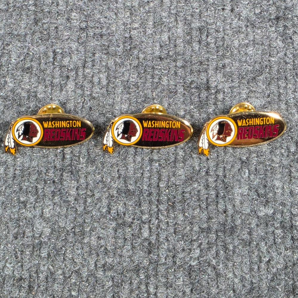 Vintage 1998 Washington Redskins NFL Lapel Pins Pro Specialties Set of 3 Gold